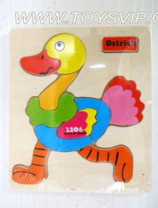 Wooden puzzles ostrich