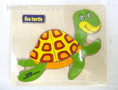 Wooden turtle puzzle