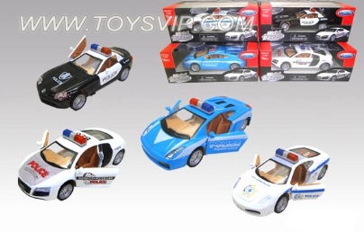 1:32 alloy police car 4Asst