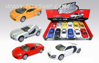 1:32 alloy car simulation 12pcs