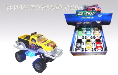 1:36 alloy off-road vehicles 6pcs