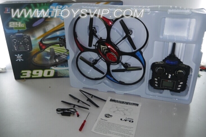 2.4G quadrocopter aircraft with LCD remote control UFO with light (4-way)