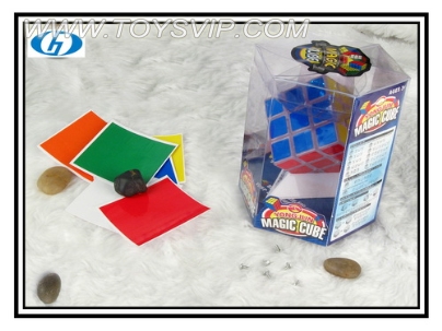 Third-order rotation transparent cube with tripod