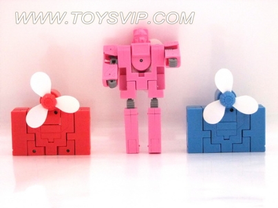 Deformation small fan robot