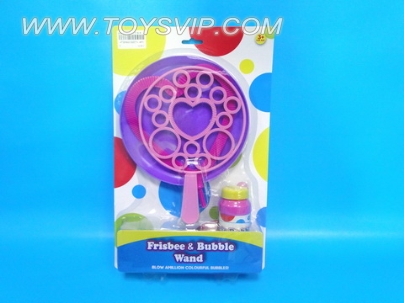 Hand blowing bubbles