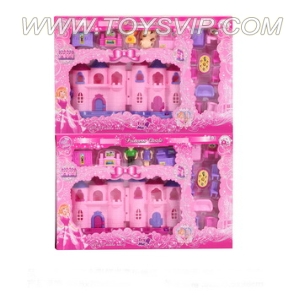 Mini colorful lights castle with 12 music + Furniture