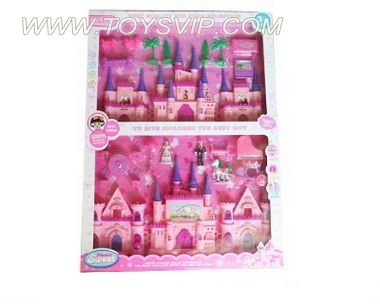 Castle (with light and sound package power) with doll furniture