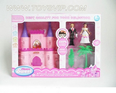 Castle with tree, doll