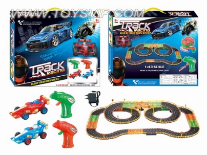 Electric rail cars (formula car / track multifunction strip lights)