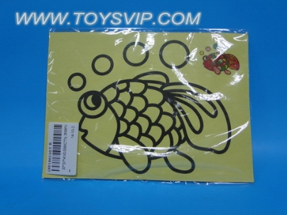 Yellow sand painting