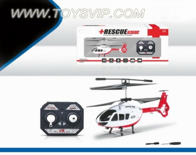 2-way remote control helicopter with LED lights rescue
