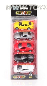 Silver alloy car back to power open 1:64