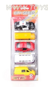 Silver alloy car back to power open 1:64