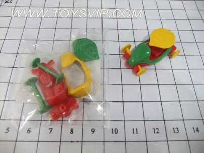 Assembled car leaves