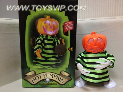 A pumpkin dancing man
