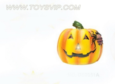 Ceramic pumpkin lights flash spider