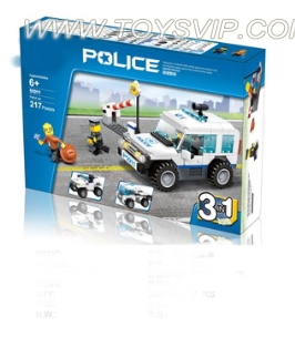 警队巡逻车积木(217PCS)