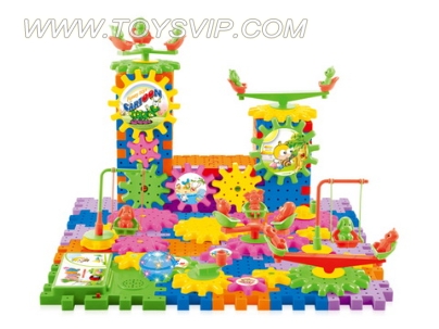 电动百变积木(带七彩灯光和音乐)158PCS