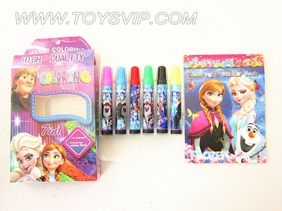 Snow princess watercolor pen + pictures