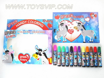 Clever horse watercolor pen + pictures