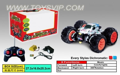 7-way rotary stunt car roll music and light (including electricity)