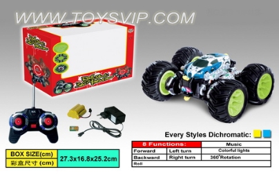 7-way rotary stunt car roll music and light (including electricity)