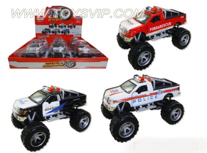 1:32 alloy off-road police 6pcs