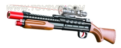 Soldiers crossing water bombs soft shells two guns (with infrared sight)