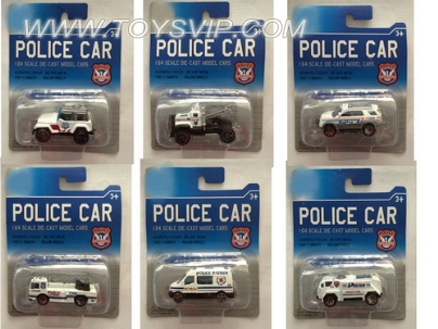 1:64 alloy glide police car