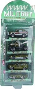 1:64 alloy sliding five military vehicles loaded