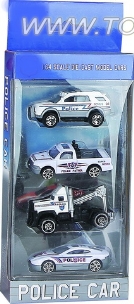 1:64 alloy car sliding Police Set