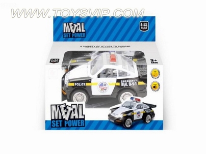 1:32 alloy back of a police car with light and music