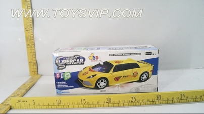 3D electric car with light and music