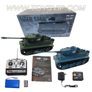 1:18 Tiger tank model (remote control to play the BB) 14 channels (including electricity)