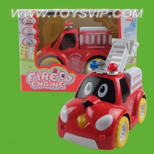 Electric universal cartoon fire truck