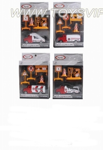 Alloy sliding Fire tractors with signs
