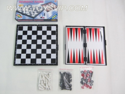 Folding 3 in 1 with magnetic chess