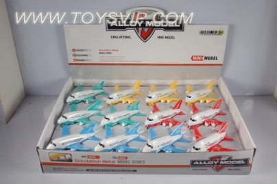Pull back alloy aircraft (two asst)