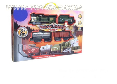 Electric rail car train with ore tanker