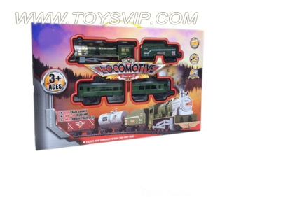 Electric rail train with a passenger compartment