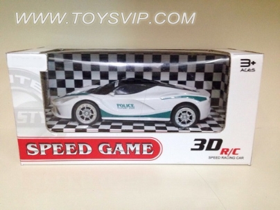 Ferrari police car 3D dynamic automatic presentation remote control cars (not including electricity)