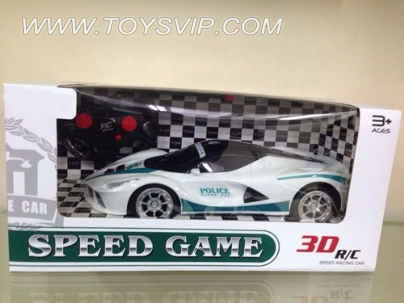 Ferrari police car 3D dynamic automatic presentation remote control cars (including electricity)