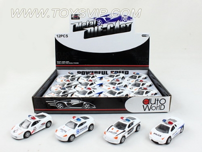 1:50 alloy back of the police car(12/PCS)