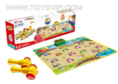 Playing the hamster game (two hammers)