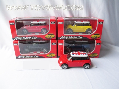 1:43 alloy pull back mini car