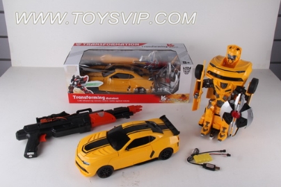 1:14 Chevrolet deformation robot + 2.4G remote battle gun-type remote control