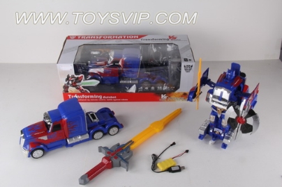 Remote control robot Optimus Prime 1:14 deformation + 2.4G battle sword-type remote control