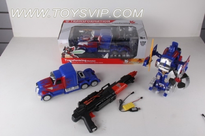 Remote control robot Optimus Prime 1:14 deformation + 2.4G battle gun-shaped remote control