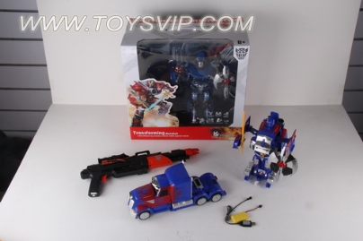 Remote control robot Optimus Prime 1:14 deformation + 2.4G battle gun-shaped remote control