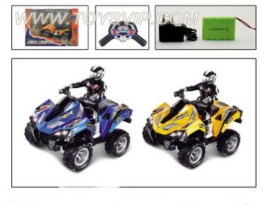 1: 8 giant ATV off-road four-way remote control motorcycle (including electricity)